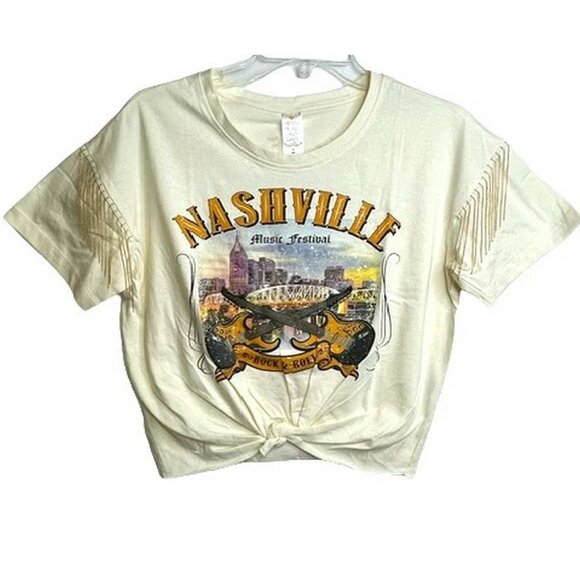 Messy Buns, Lazy Days Nashville Rock & Roll T-Shirt MEDIUM - Picture 9 of 11